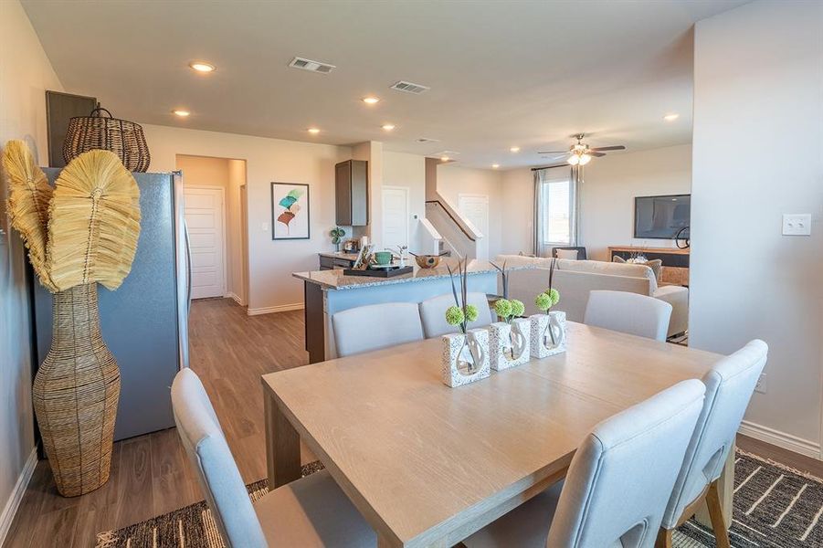 Furnished interior view inside a new home in Retreat at Fossil Creek, Fort Worth (Image 25).