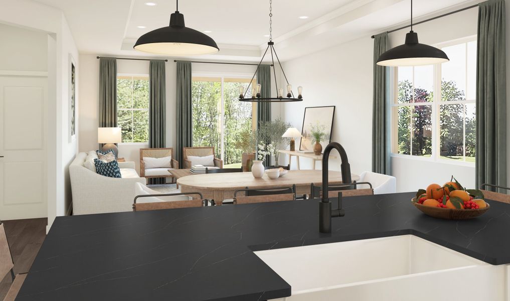 Kitchen overlooking great room Kitchen overlooking great room