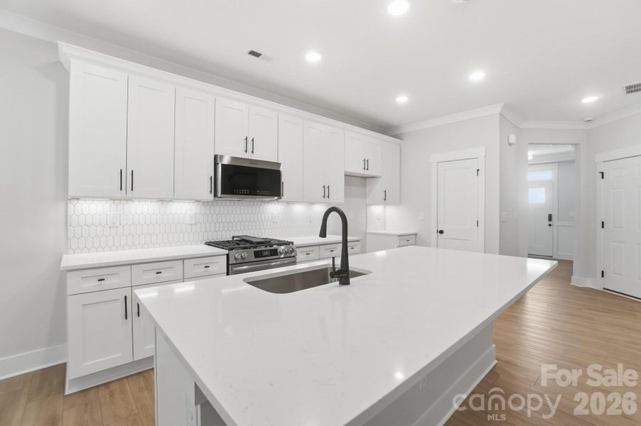 Furnished interior view inside a new home in Blythe Mill Townhomes, Waxhaw (Image 15).