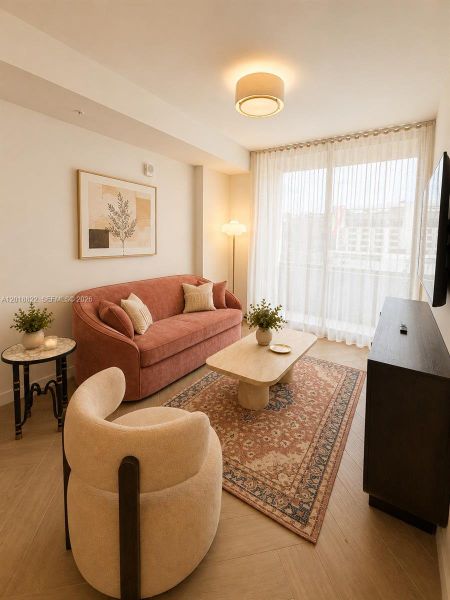 Furnished interior view inside a new home in , Miami (Image 5).