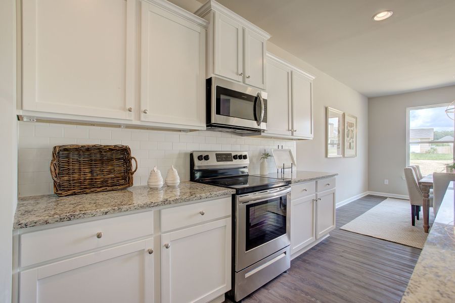 Kitchen offering lots of cabinet storage