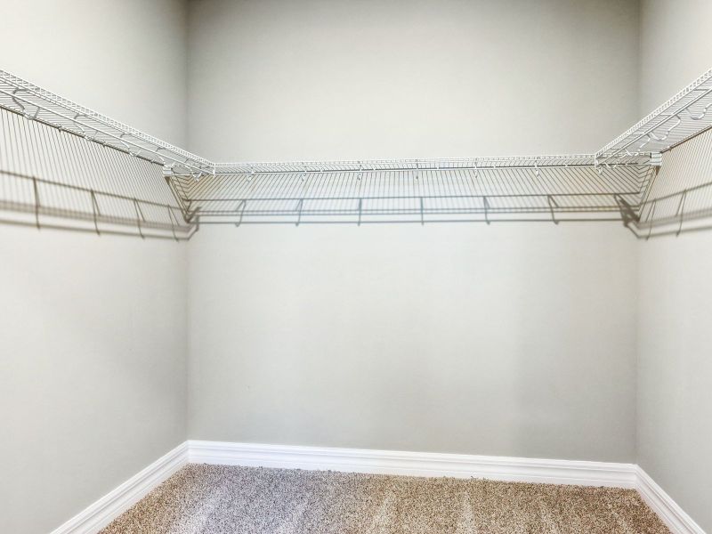 Primary closet in the Dove floorplan at 44331 Frontier Dr