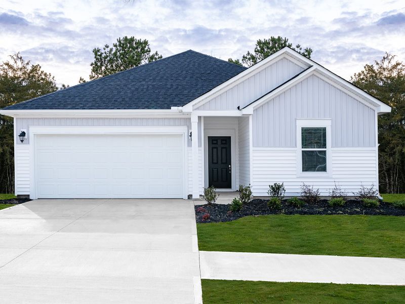Representative exterior photo of a completed home built from the Buchanan by Meritage Homes in Brayfield Manor - Signature Collection, Wellford, SC (Image 8).