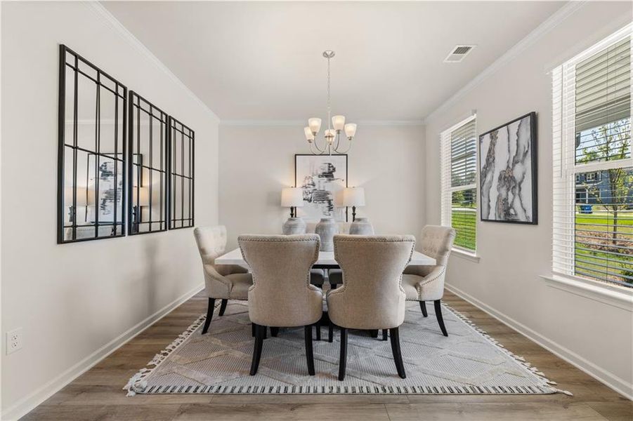 Furnished interior view inside a new home in Whisper Creek, Atlanta (Image 3). Furnished interior view inside a new home in Whisper Creek, Atlanta (Image 3).