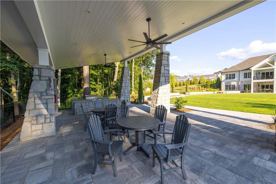 Exterior details and patio area of a home in , Peachtree Corners (Image 24).