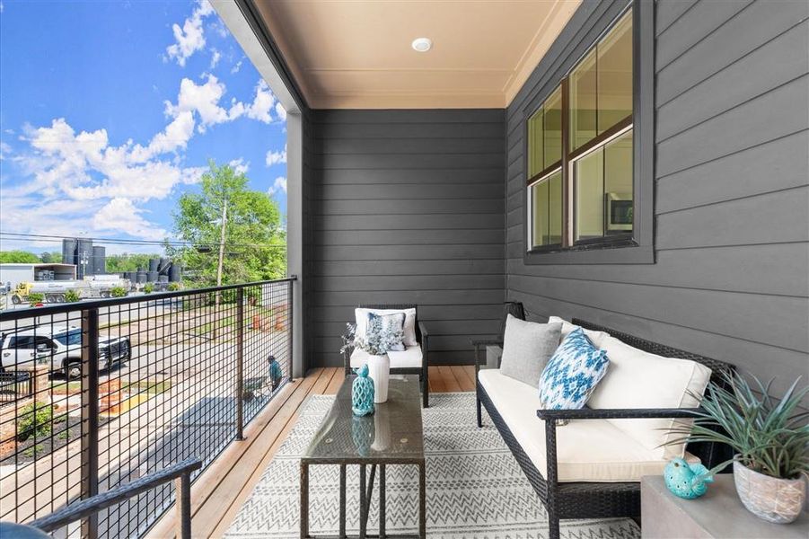 Exterior details and patio area of a home in , Atlanta (Image 4). Exterior details and patio area of a home in , Atlanta (Image 4).