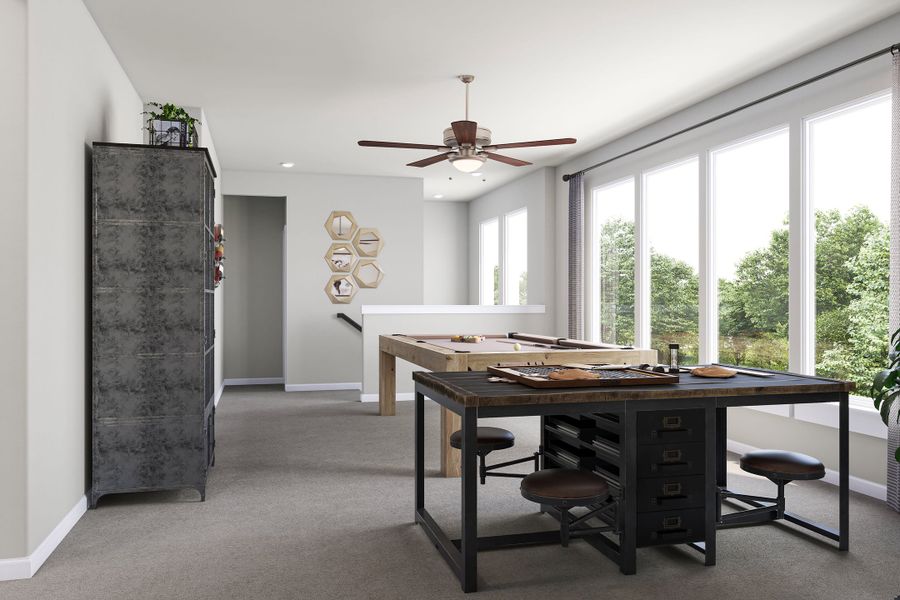 Representative furnished interior of a home built from the Bryker by Tri Pointe Homes in Lariat, Liberty Hill (Image 19).