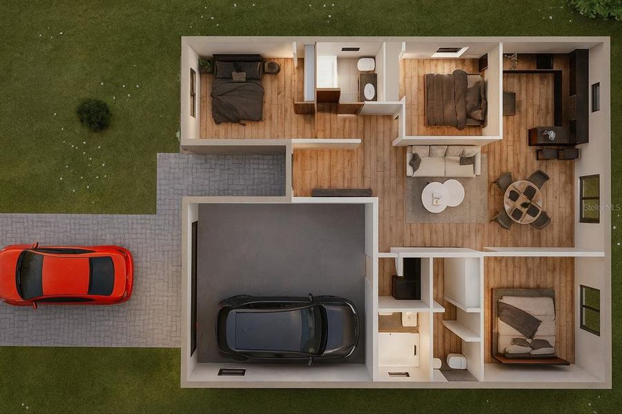2D floor plan layout of this home in , Dunedin, FL (Image 3).