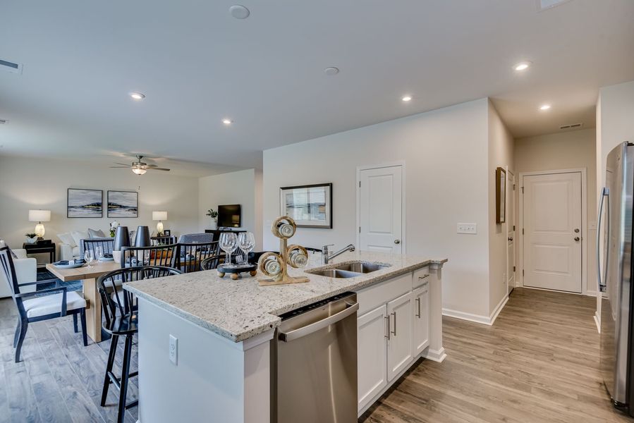 Kitchen, Dining Area and Family Room