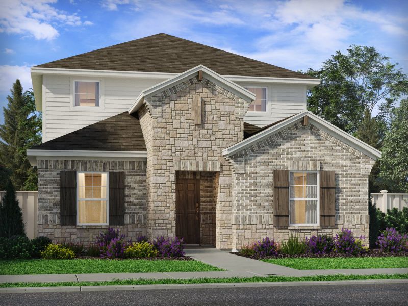 Front exterior of a home in the Colony at Cole Springs - Arbor Collection community, located in Buda, TX (Image 16).