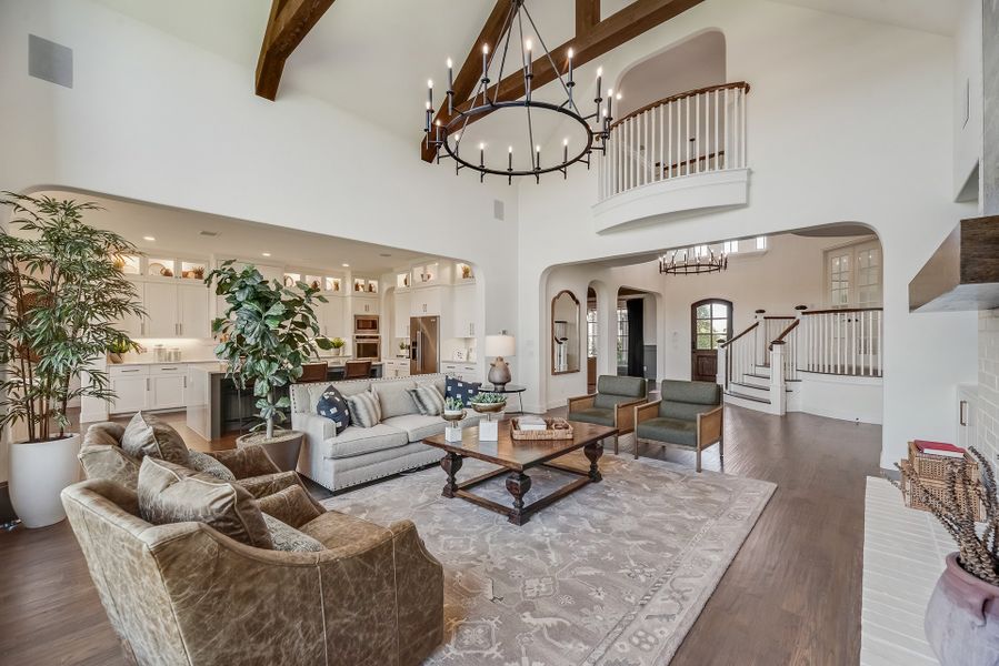 Furnished interior view inside a new home in King's Crossing - Phase 3, Allen (Image 6). Furnished interior view inside a new home in King's Crossing - Phase 3, Allen (Image 6).
