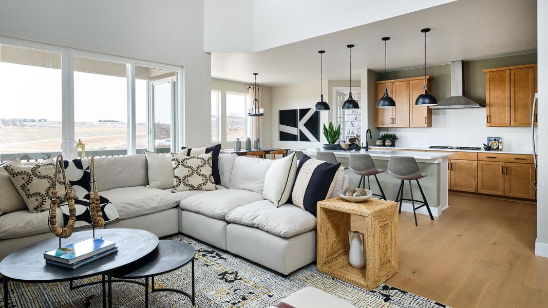 Representative furnished interior of a home built from the Roxborough by Taylor Morrison in Trailstone, Arvada (Image 15).