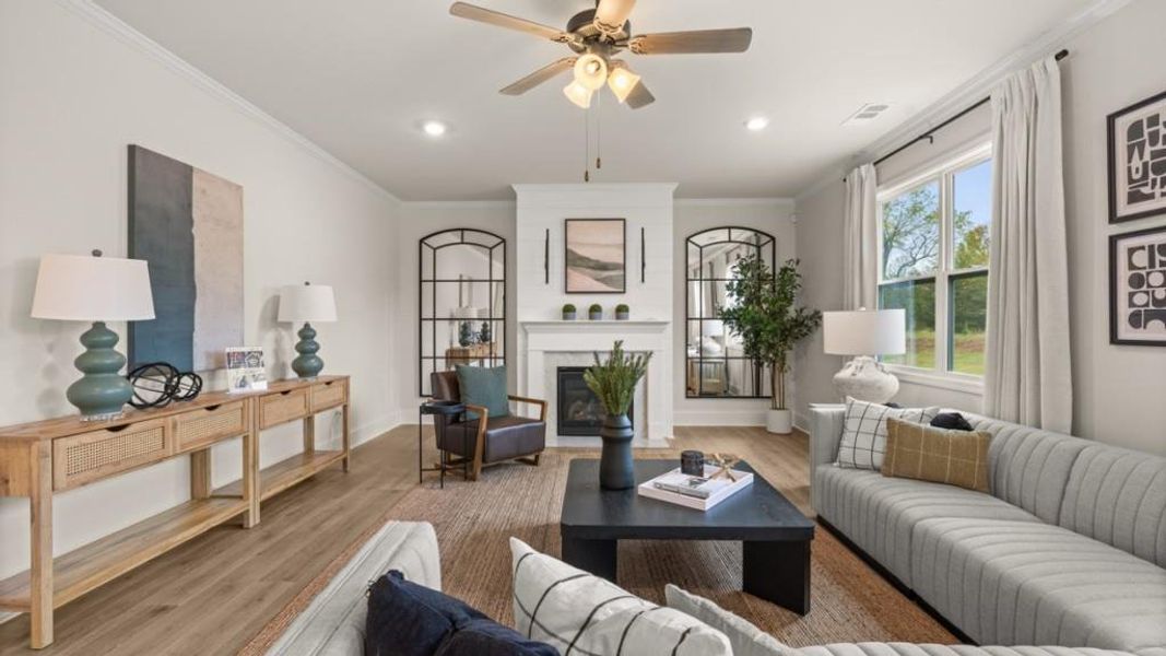 Furnished interior in a model home at Thalley Creek Estates in Cumming (Image 5).