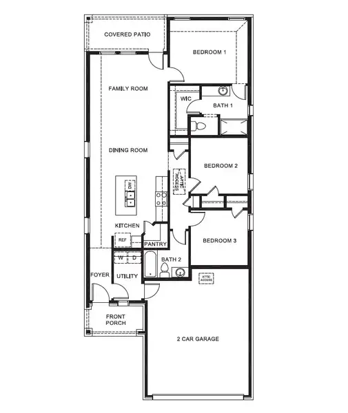 2D floor plan layout for the Amber by D.R. Horton in The Hills at Reunion, Newark, TX (Image 4). 2D floor plan layout for the Amber by D.R. Horton in The Hills at Reunion, Newark, TX (Image 4).