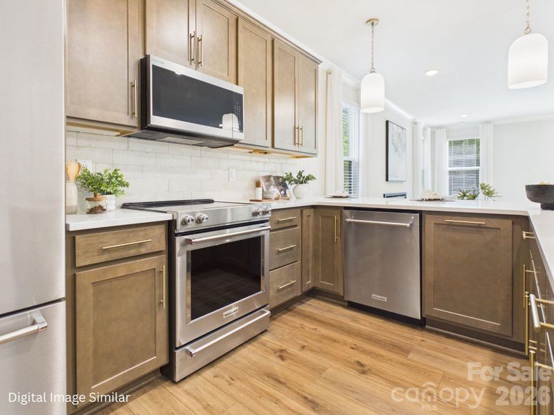 Furnished interior view inside a new home in , Charlotte (Image 10).