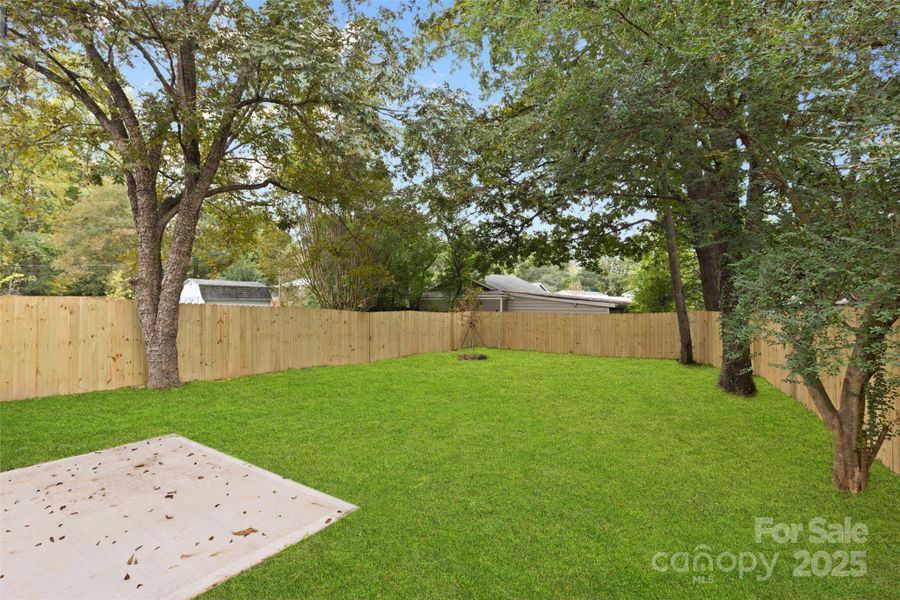 Fenced in backyards!