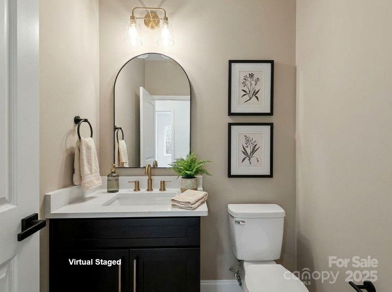 Powder room, modern and stylish fixtures Powder room, modern and stylish fixtures