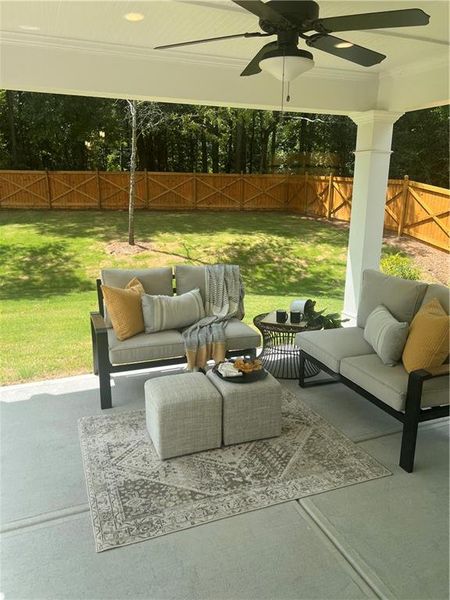 Exterior details and patio area of a home in Oak Valley Estates, Marietta (Image 27).