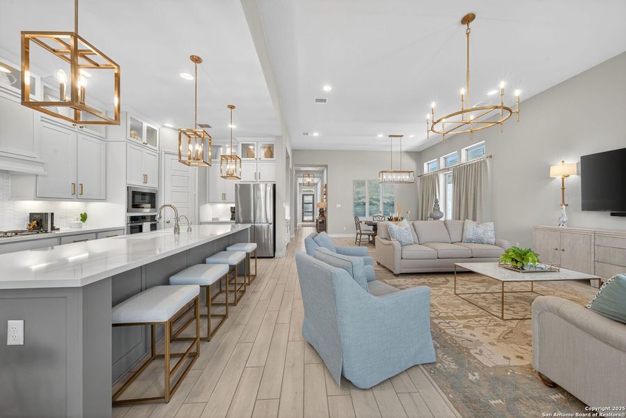 Furnished interior view inside a new home in Cibolo Canyons 60', San Antonio (Image 24).