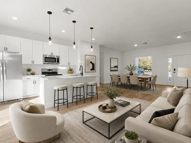 Furnished interior view inside a new home in , Dunnellon (Image 3).