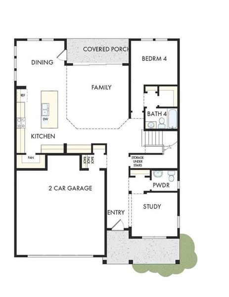 2D floor plan layout of this home in Settingdown Farms, Cumming, GA (Image 3).