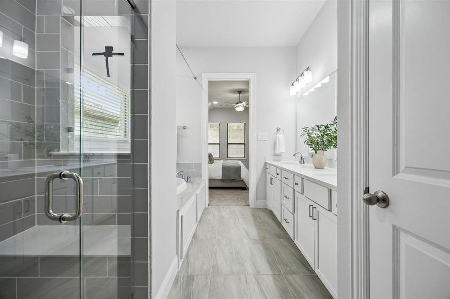 Furnished interior view inside a new home in Cambridge Crossing, Celina (Image 8).