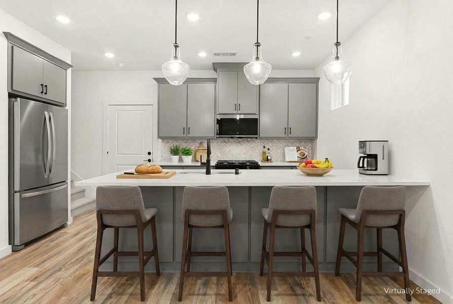 Furnished interior view inside a new home in Willow Grove Townhomes, Melissa (Image 6).