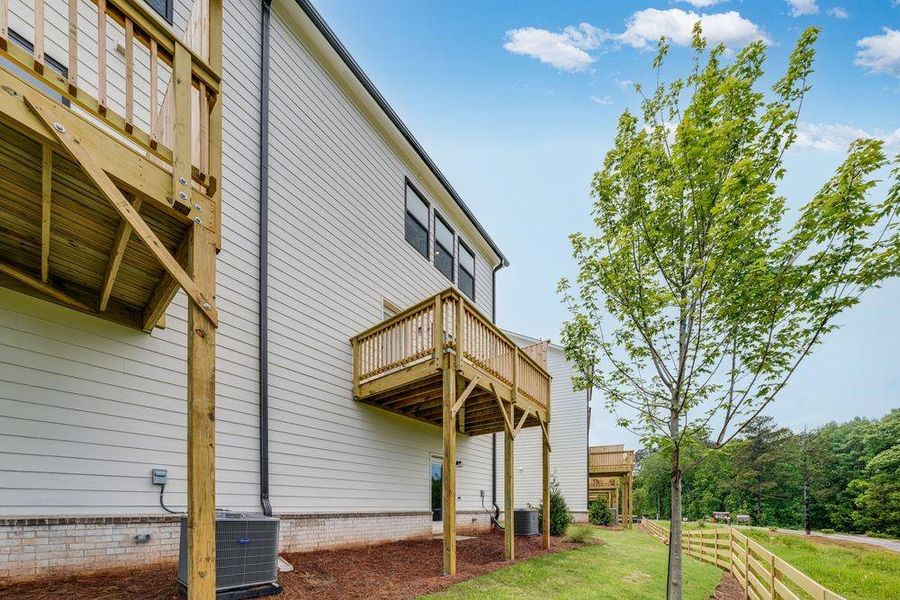 Exterior details and patio area of a home in Rosewood Farm, Lawrenceville (Image 29).
