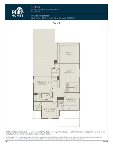 2D floor plan layout of this home in Ellerden, Tomball, TX (Image 3).
