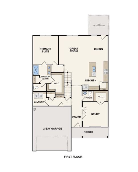 2D floor plan layout of this home in Magnolia Springs, Montgomery, TX (Image 3).