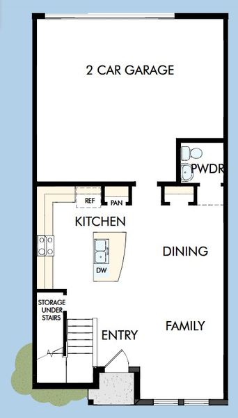 2D floor plan layout for the The Waterway by David Weekley Homes in Persimmon Place - Townhomes, Wesley Chapel, FL (Image 3). 2D floor plan layout for the The Waterway by David Weekley Homes in Persimmon Place - Townhomes, Wesley Chapel, FL (Image 3).