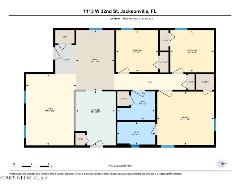 2D floor plan layout of this home in , Jacksonville, FL (Image 4).