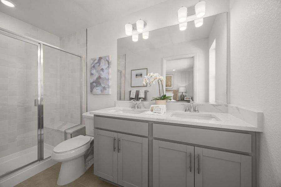 Representative furnished interior of a home built from the 1672 Modeled by KB Home in Windler Midtown Villas, Aurora (Image 7).