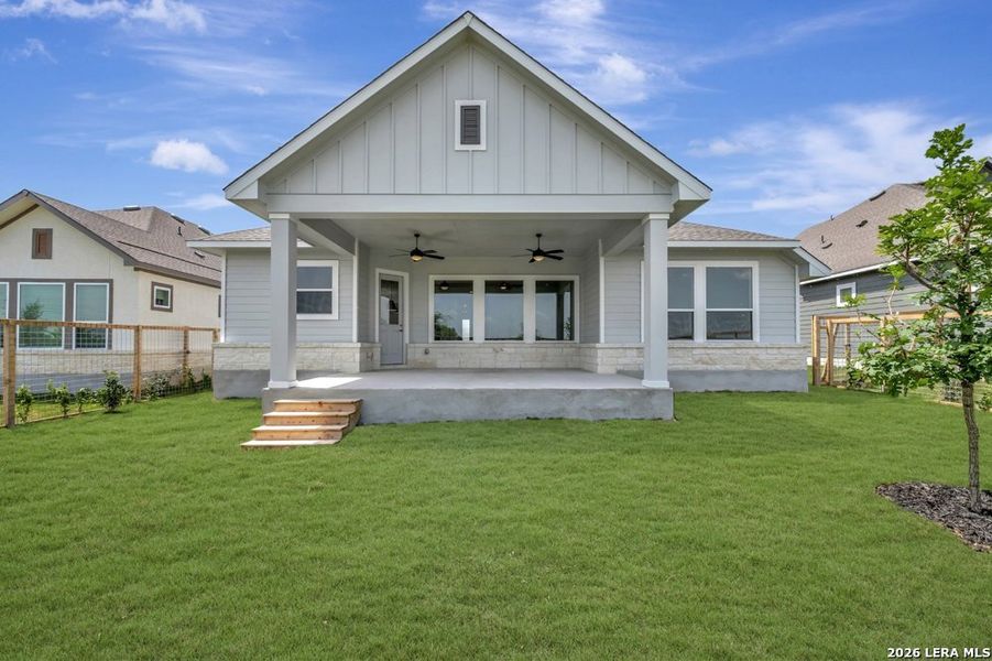 Exterior details and patio area of a home in The Crossvine 55’, Schertz (Image 4). Exterior details and patio area of a home in The Crossvine 55’, Schertz (Image 4).