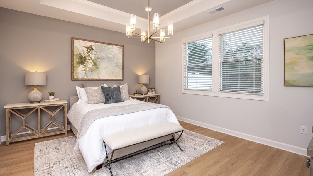 Furnished interior view inside a new home in The Courtyards at Oak Grove, Durham (Image 16).