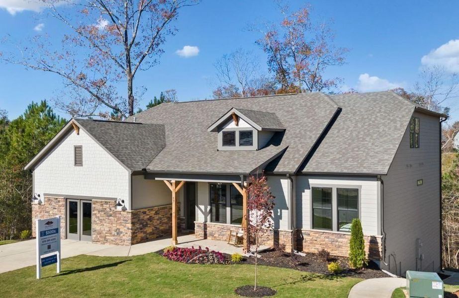 Front exterior of a new home in , Ellijay, GA, highlighting curb appeal (Image 2). Front exterior of a new home in , Ellijay, GA, highlighting curb appeal (Image 2).