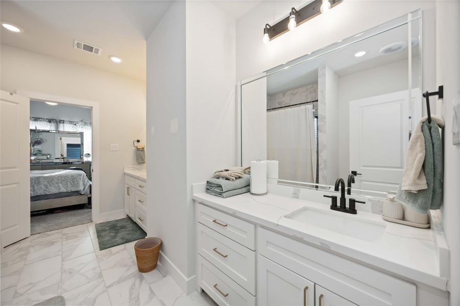 Jack and Jill Bathroom on Second Floor