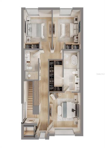 3rd floor 3D rendering