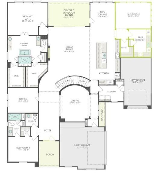 2D floor plan layout of this home in , Missouri City, TX (Image 3).