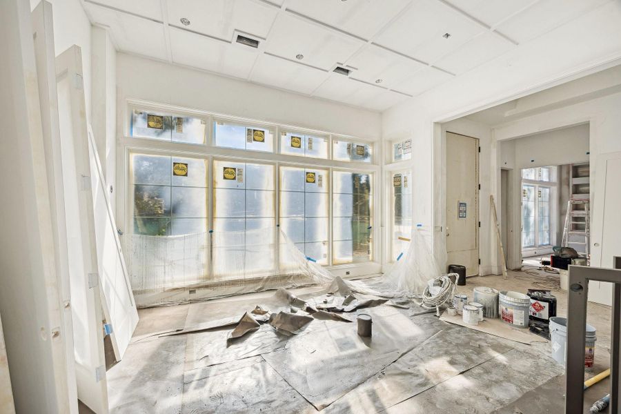 In-progress construction of a new home in , West University Place, TX (Image 2).