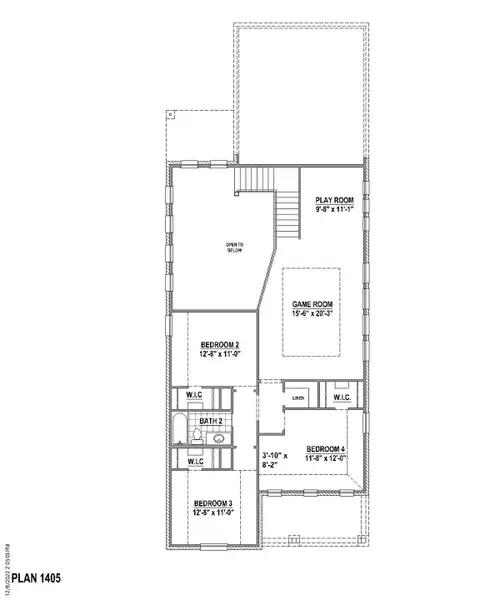 Plan 1405 2nd Floor