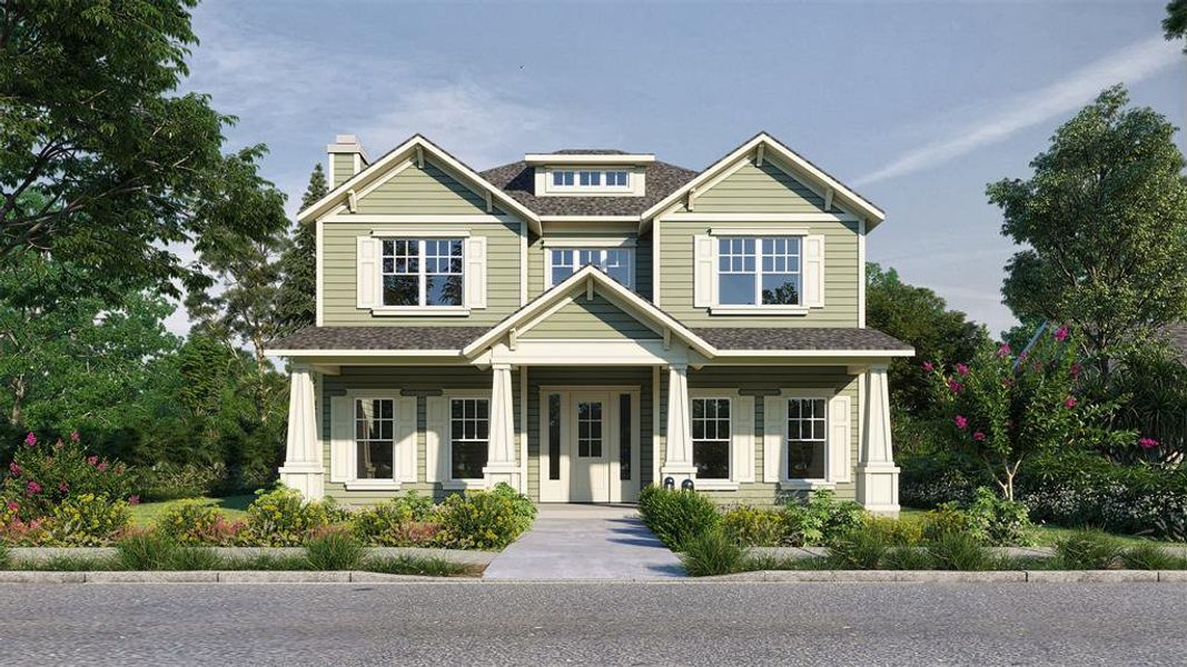 Craftsman-style home with covered porch