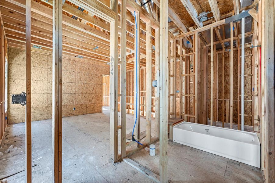 Full bathroom with tub/shower combo. Full bathroom with tub/shower combo.