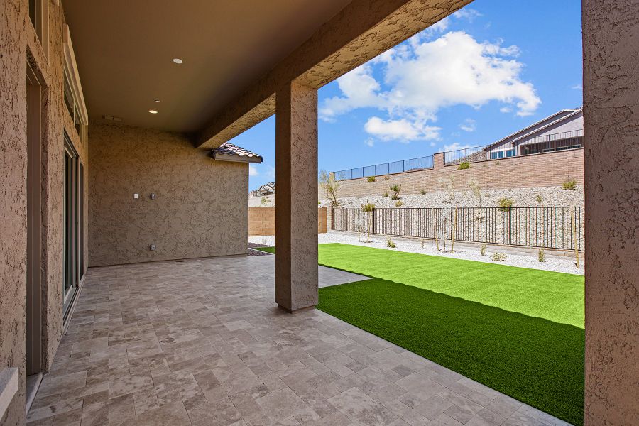 Exterior details and patio area of a home in Meridian at Northpointe at Vistancia, Peoria (Image 3). Exterior details and patio area of a home in Meridian at Northpointe at Vistancia, Peoria (Image 3).