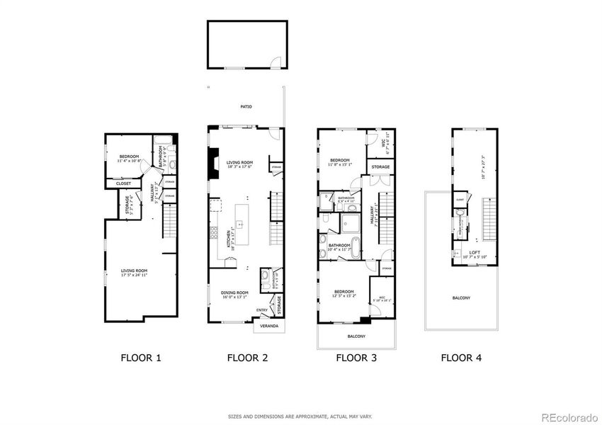 2D floor plan layout of this home in , Denver, CO (Image 4).