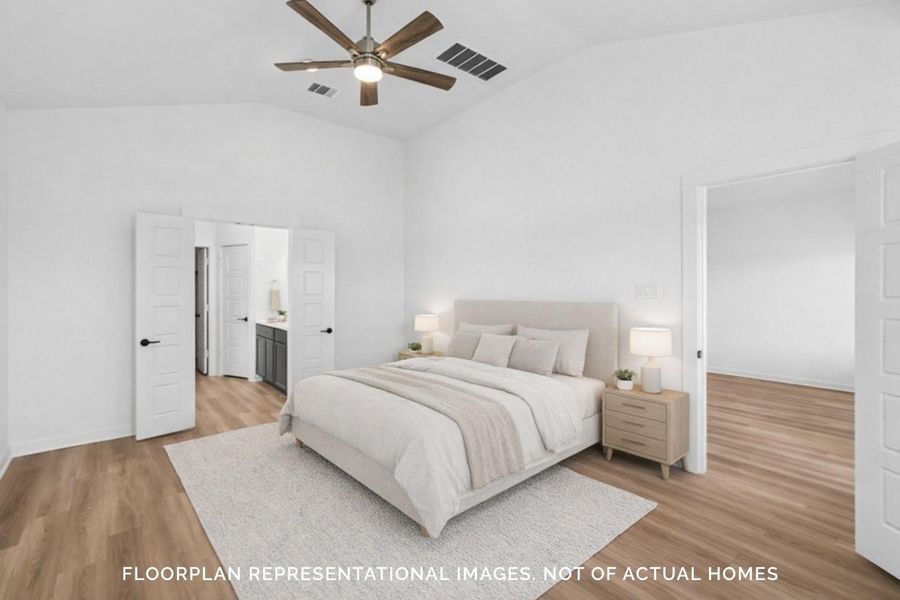 Furnished interior view inside a new home in Marvida, Cypress (Image 13).