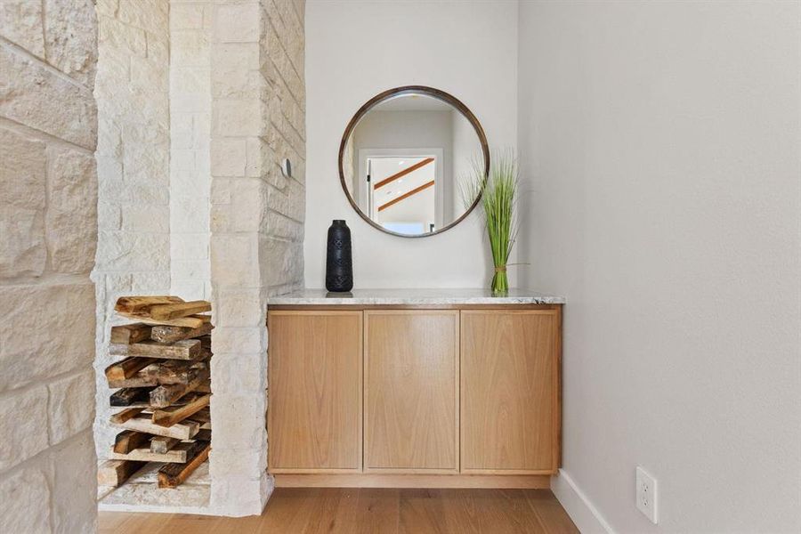 Detailed view of wood finished floors and
baseboards Detailed view of wood finished floors and
baseboards