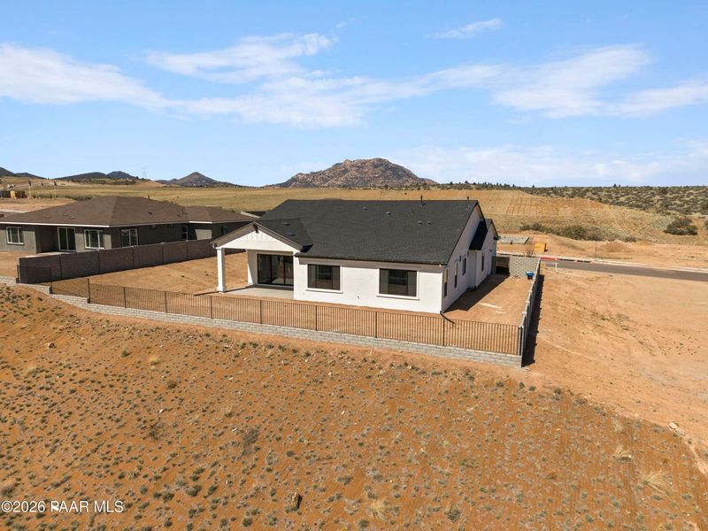 Exterior details and patio area of a home in Hidden Hills, Prescott (Image 24).