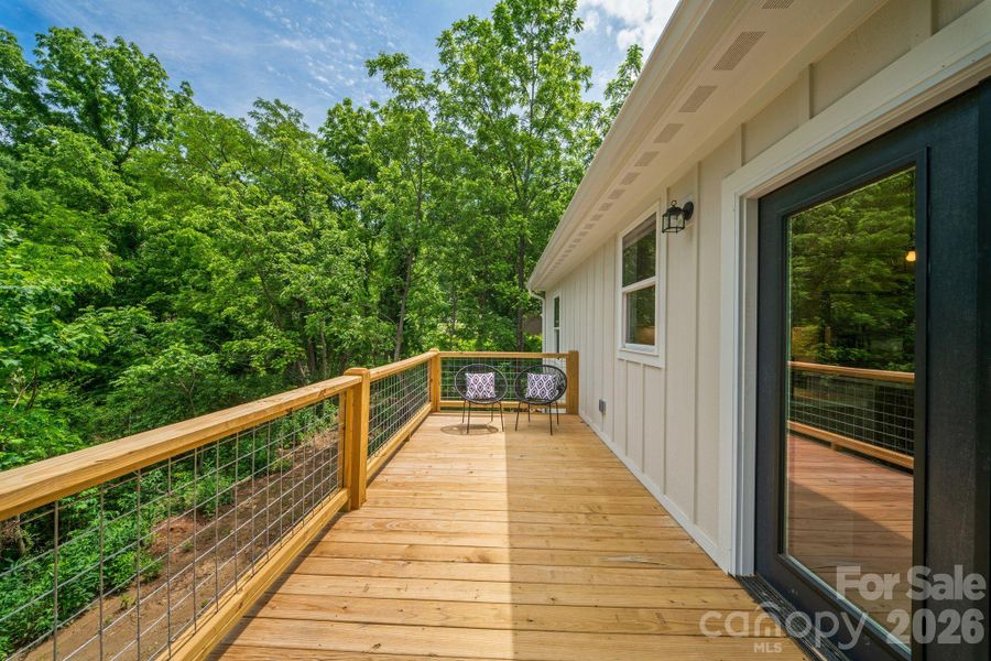 Exterior details and patio area of a home in , Waynesville (Image 25).