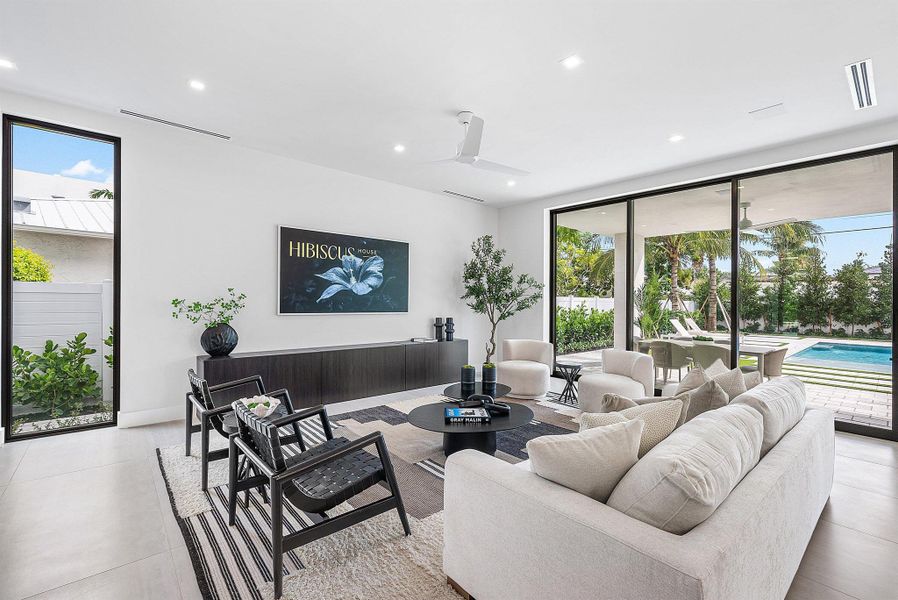 Furnished interior view inside a new home in , Delray Beach (Image 32).